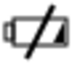No battery power vector image