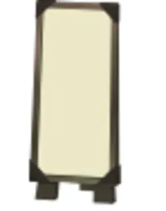 Vector illustration of brown mansized mirror