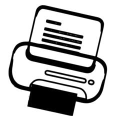Vector image of tilted printer icon