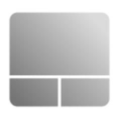 Grayscale touchpad icon vector clip art
