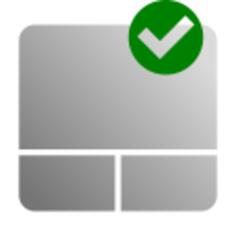 Grayscale touchpad enable icon vector clip art