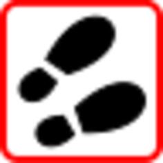 Shoeprint sign vector image