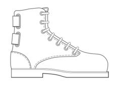 Vector clip art of trekking boot