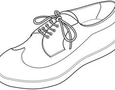 Golf shoe vector drawing