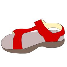 Red sandal vector clip art