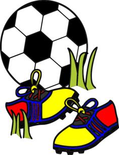 Soccer ball and sneakers vector illustration