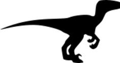Dinosaur silhouette vector clip art