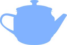 Silhouette vector image of a teapot
