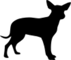 Dog silhouette vector drawing