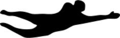 Goalkeeper silhouette vector drawing