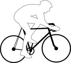 Cyclist silhouette vector image