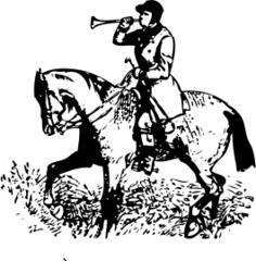 Vector image of huntsman