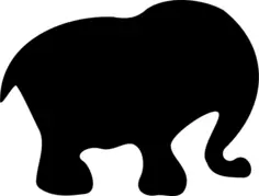 Elephant silhouette vector graphics