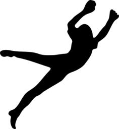 Silhouette of a goalkeeper