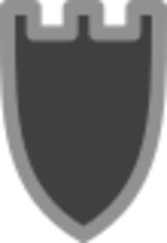 Vector image of dark chess figure rook