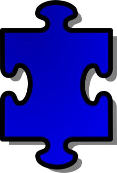 Vector clip art of puzzle piece 1
