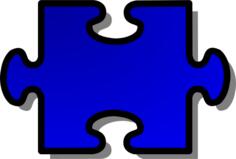 Vector image of puzzle piece 2