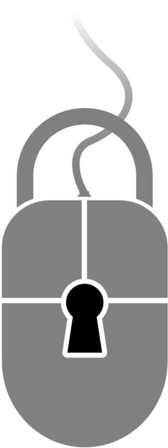 Vector image of mouse with lock