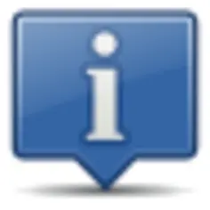 Information icon with shadow vector clip art