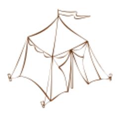 Role play game map icon for a tent vector image