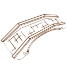 Vector image of role play game map icon for an arch stone bridge