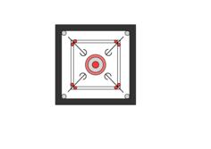 Carrom board top view vector illustration