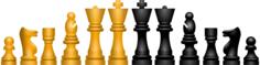 Vector image of chess figures ordered by height