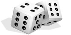 Vector clip art of game playing dice