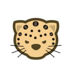 Japanese Dou Shou Qi leopard vector clip art