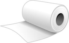 Paper roll vector clip art