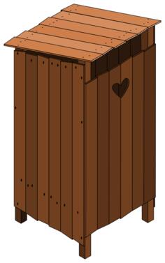 Wood latrine closed vector image