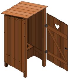 Wood latrine open vector image