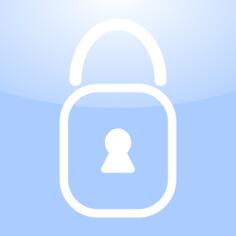 Vector illustration of application security icon with a keyhole sign