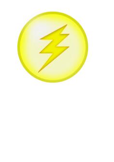 Vector drawing of yellow light icon