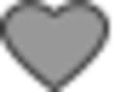 Vector image of thick blue heart icon