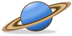 Vector clip art of planet Saturn icon