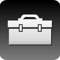 Vector image of computer briefcase icon