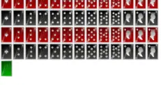 Vector drawing of unorthodox card face set