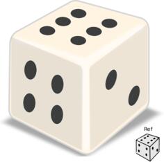 Vector illustration of shiny dice