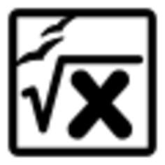 Vector clip art of monochrome calculation file type sign
