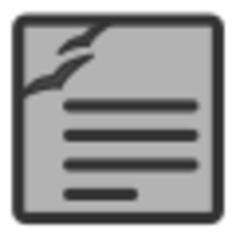 Vector graphics of gray computer wordprocessing document icon