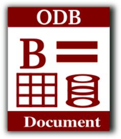 ODB document database computer icon vector image