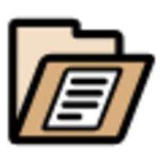 Colorful wordprocessing files folder icon vector image