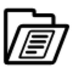 Vector image of monochrome folder