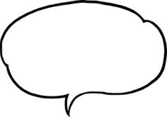 Vector illustration of freehand vector drawing of caption bubble for a comic