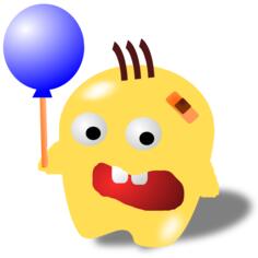Monster with a balloon vector image