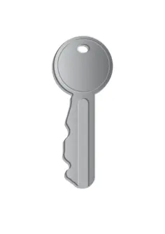Vector graphics of weird shaped door key