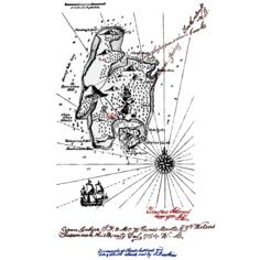 Treasure Island pirate map vector clip art