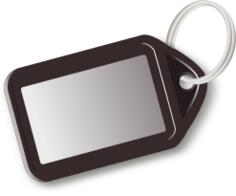 Vector image of brown key tag