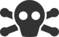 Purple pirate sign vector image